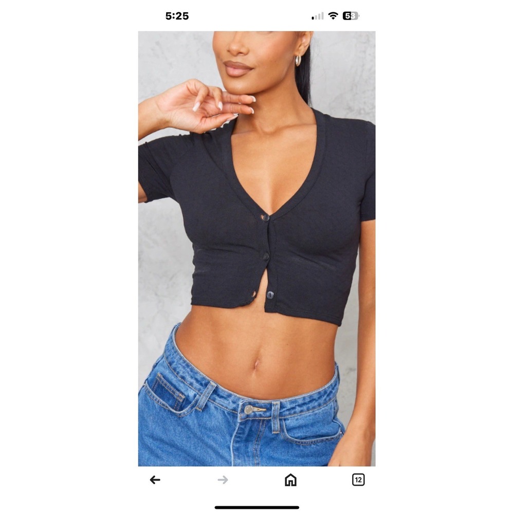 YEMAK Women's Cropped Bolero Cap‎ Sleeve Button-Down Cardigan Sweater-short